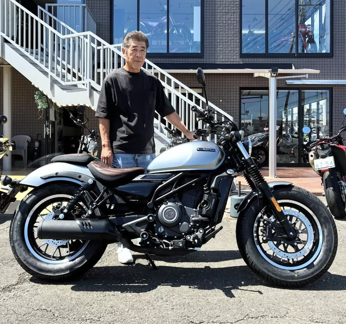 納車　新色ガンメタ#cfmoto#250CLC