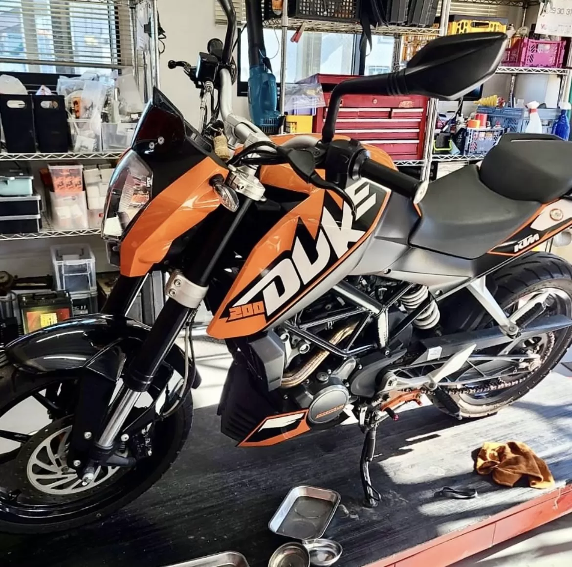 ギアを入れるとエンジン停止の#200duke